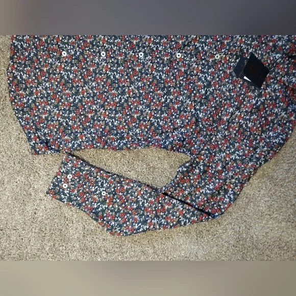 Good Man Brand Floral Long Sleeve Button Down Shirt NWT - Picture 4 of 9